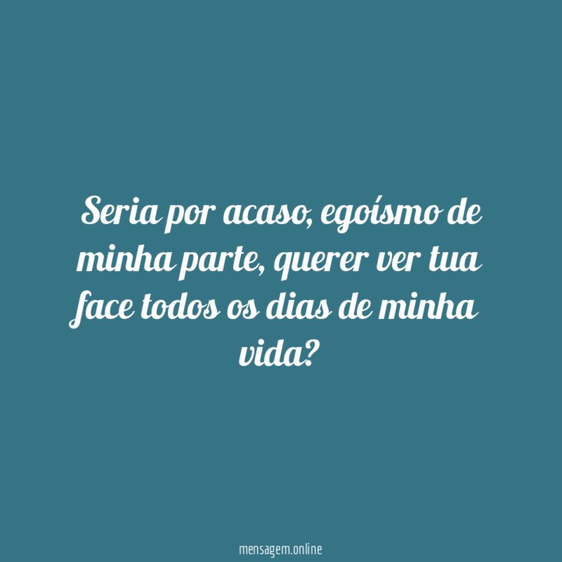 Seria por acaso