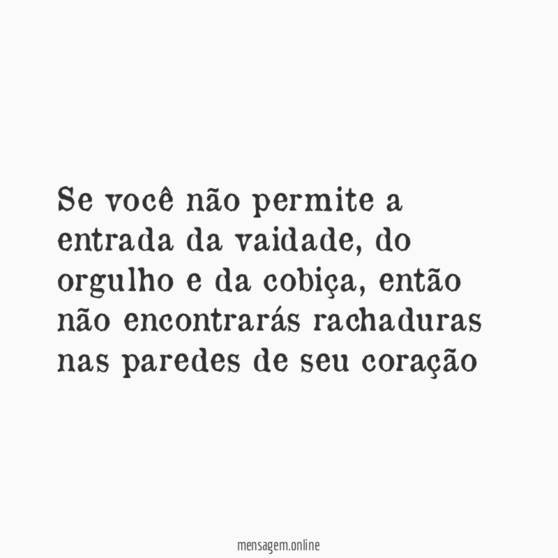 Se você não permite a entrada da vaidade
