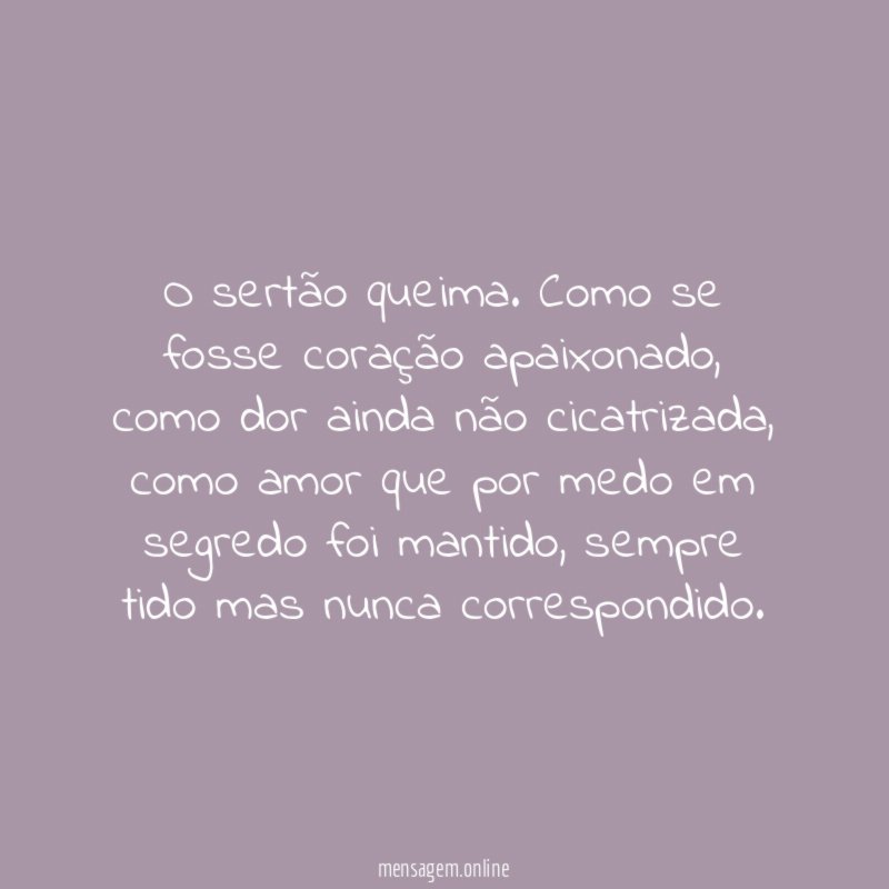 O sertão queima