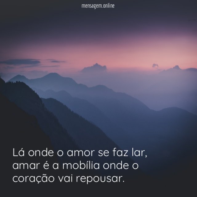 Lá onde o amor se faz lar