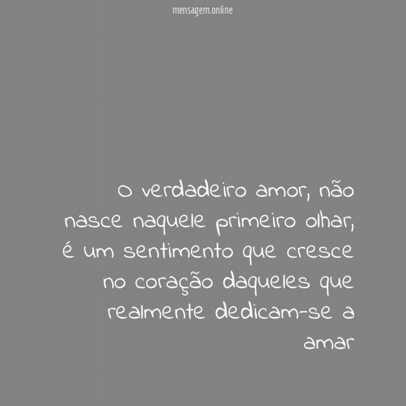 O verdadeiro amor