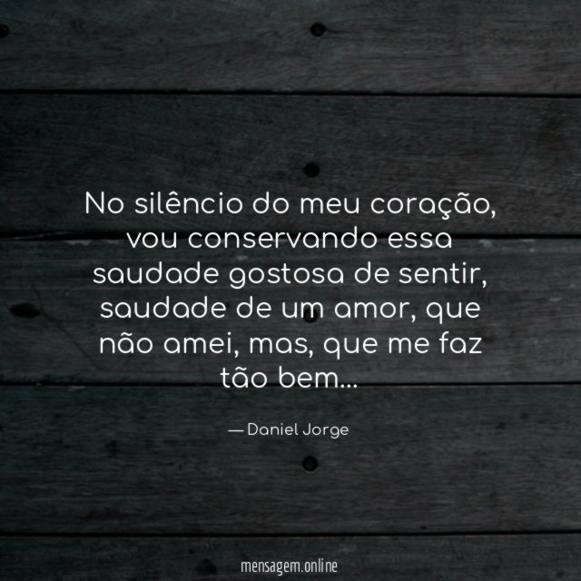 No silêncio do meu coração