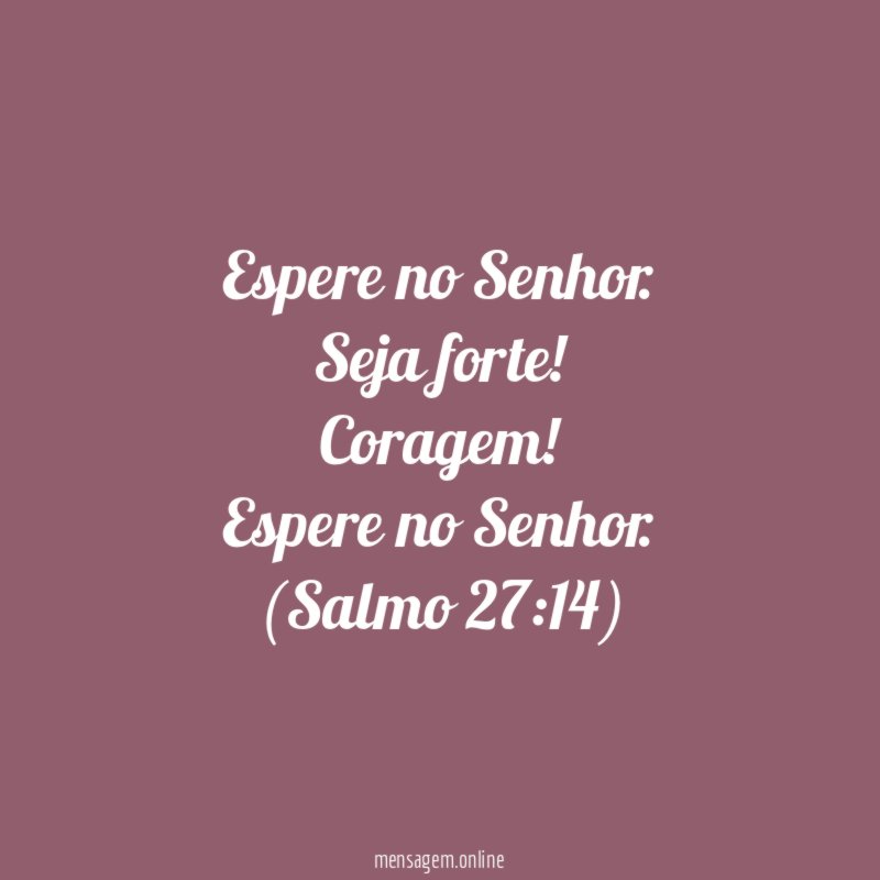 Espere no Senhor