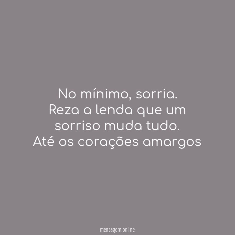 No mínimo