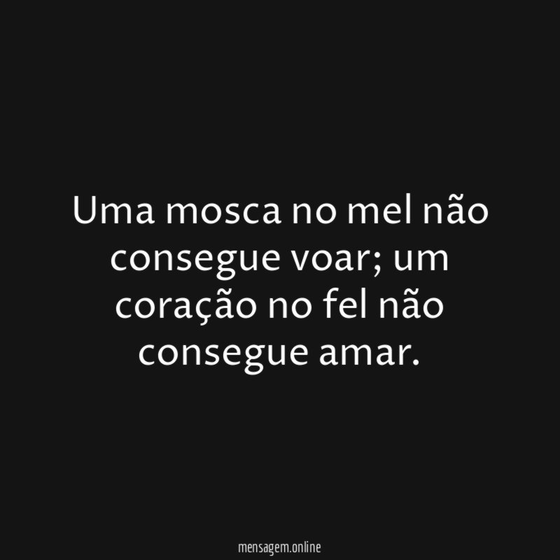 Uma mosca no mel não consegue voar