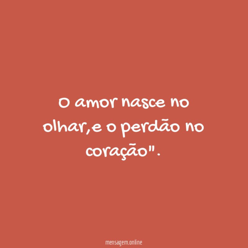 O amor nasce no olhar