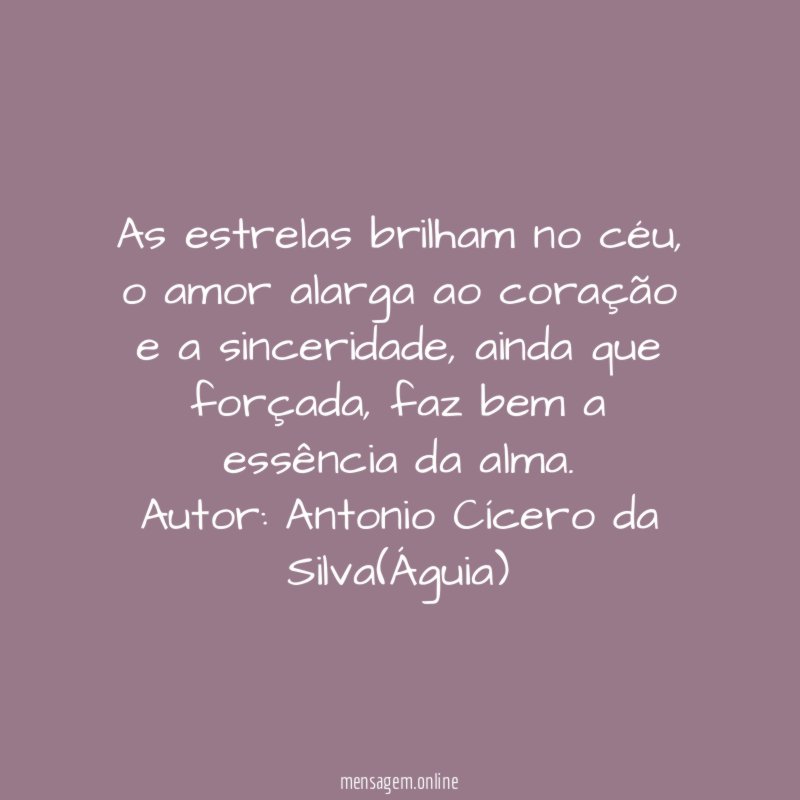 As estrelas brilham no céu