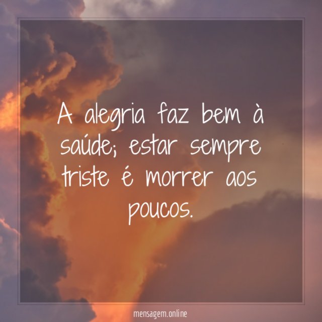 A alegria faz bem à saúde