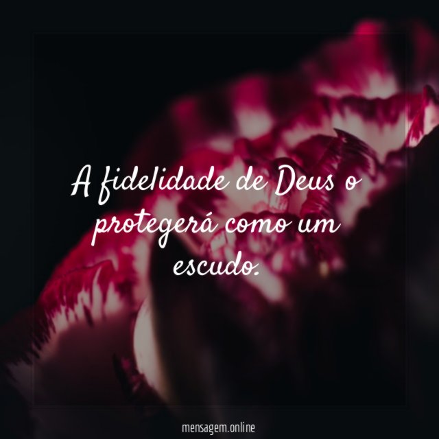 A fidelidade de Deus o protegerá como um escudo
