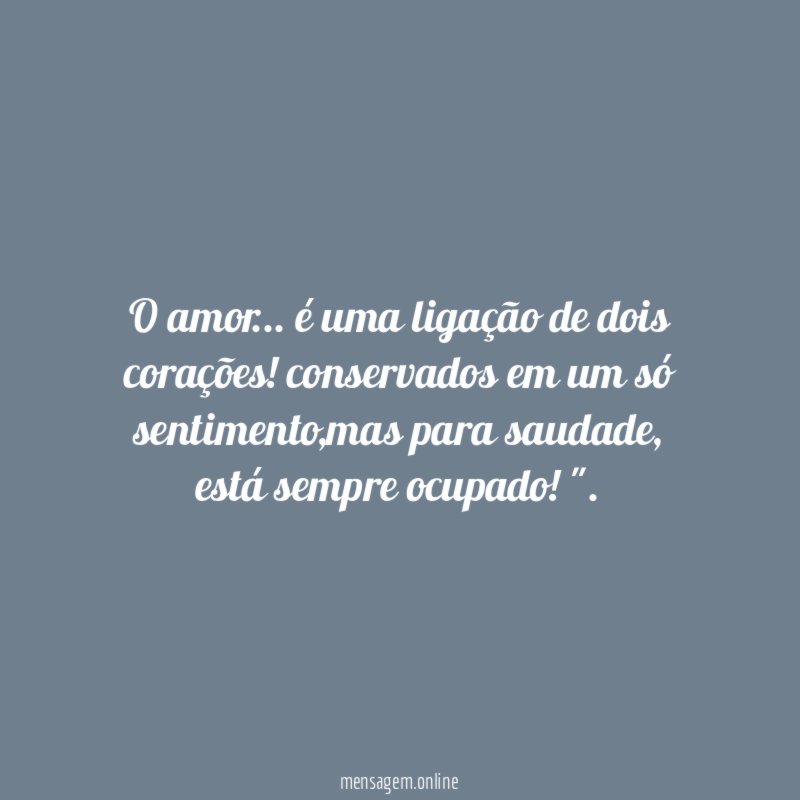 O amor