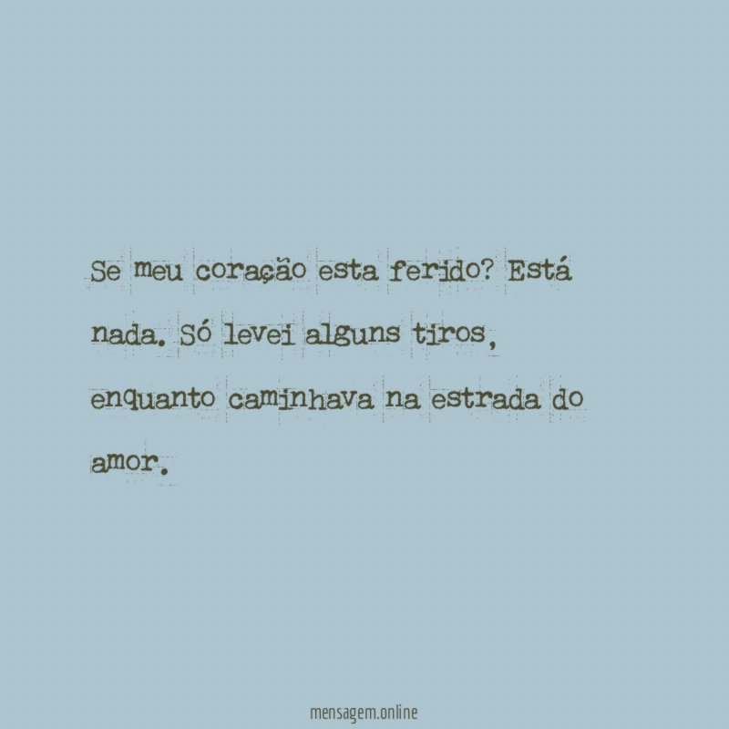 Se meu coração esta ferido