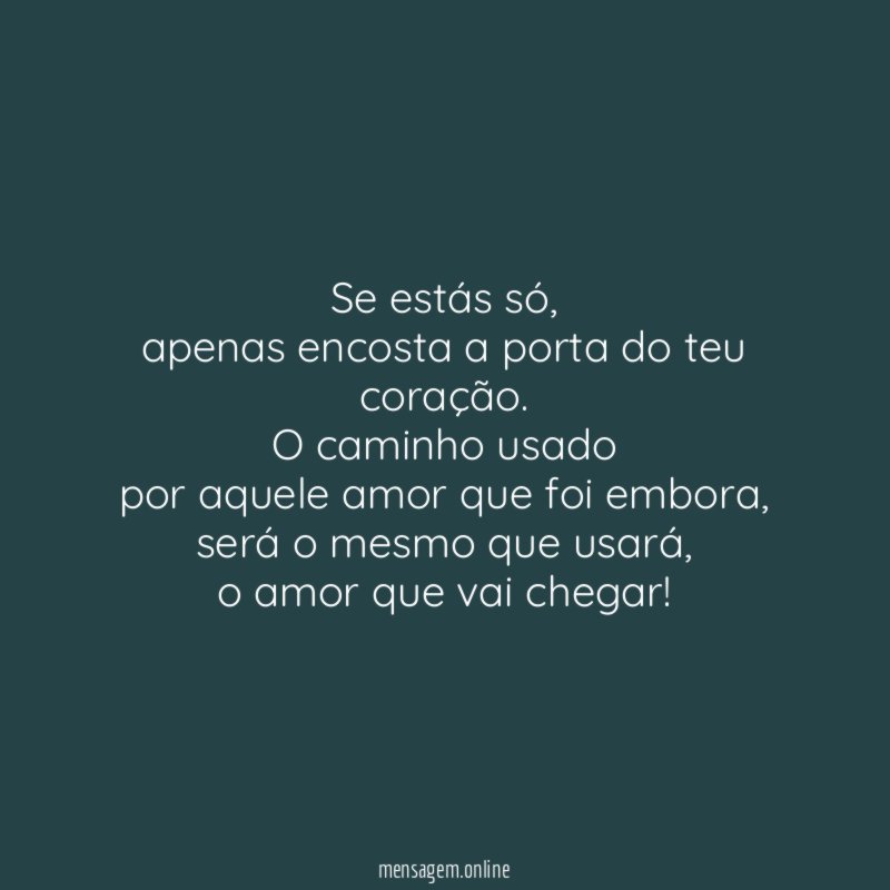 Se estás só