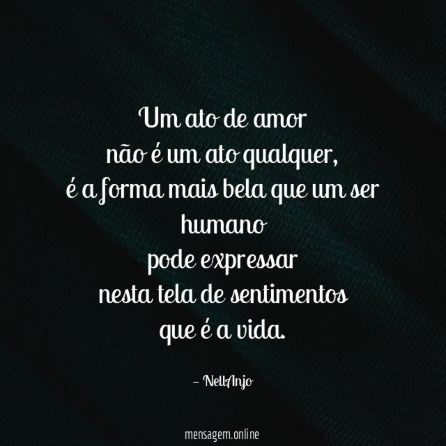 Um ato de amor não é um ato qualquer