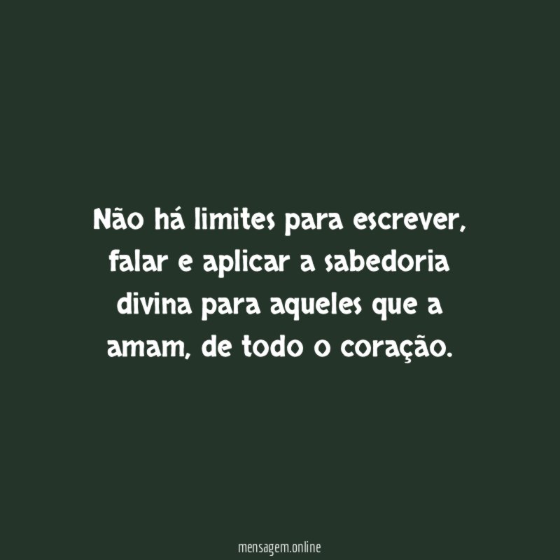 Não há limites para escrever