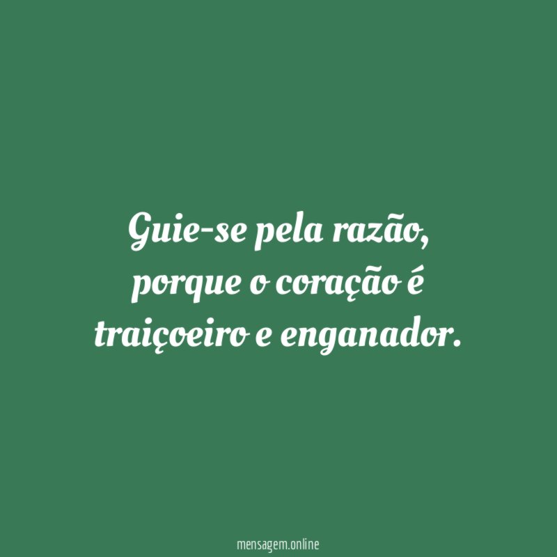 Guie-se pela razão