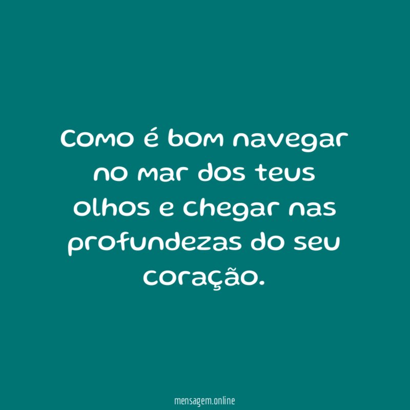 Como é bom navegar no mar dos teus
