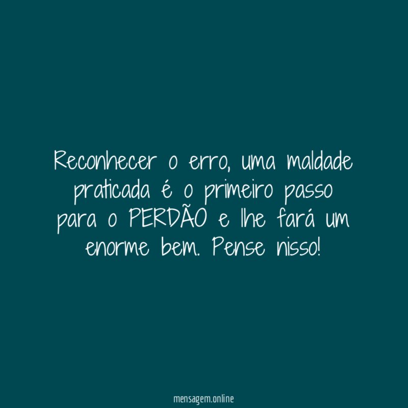 Reconhecer o erro