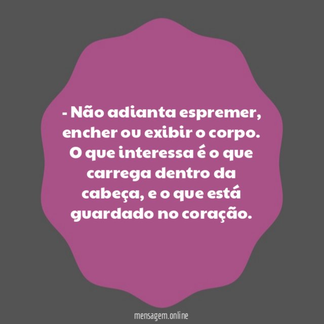 Não adianta espremer