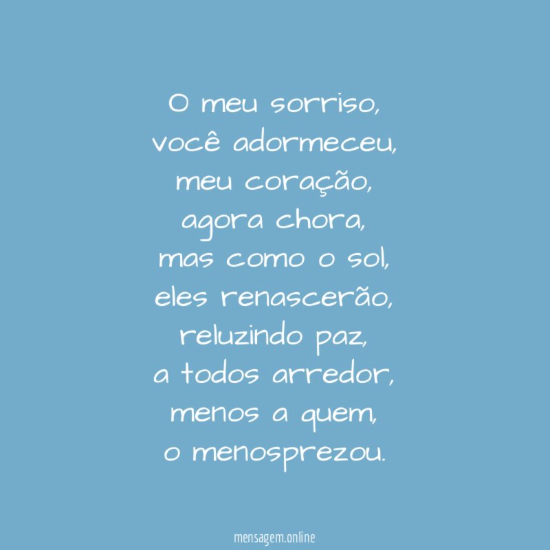 O meu sorriso
