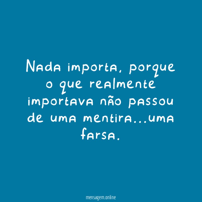 Nada importa