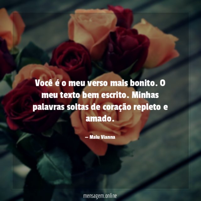 Você é o meu verso mais bonito