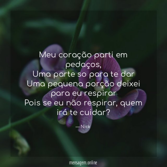 Meu coração parti em pedaços