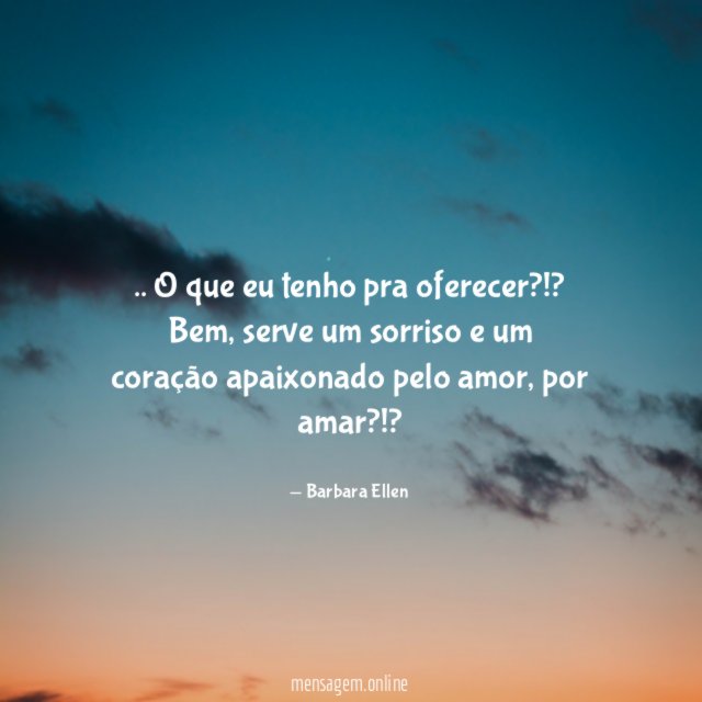 O que eu tenho pra oferecer