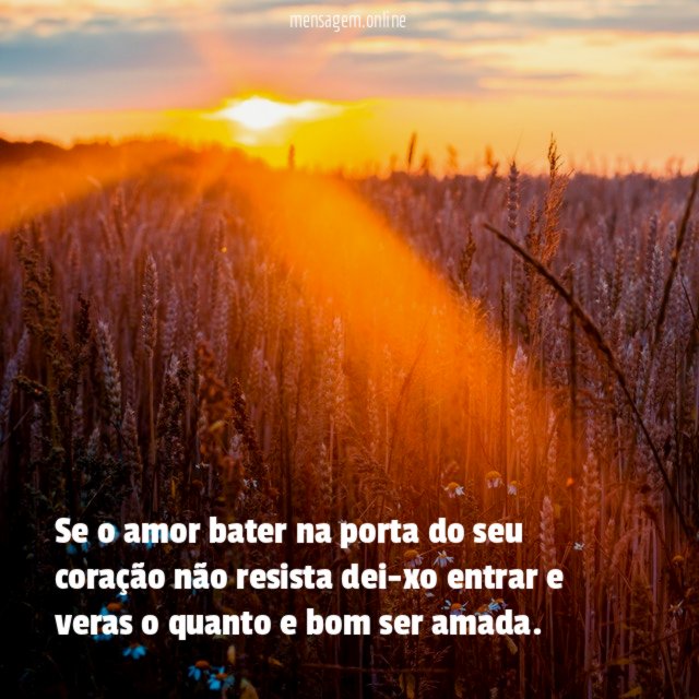 Se o amor bater na porta do seu
