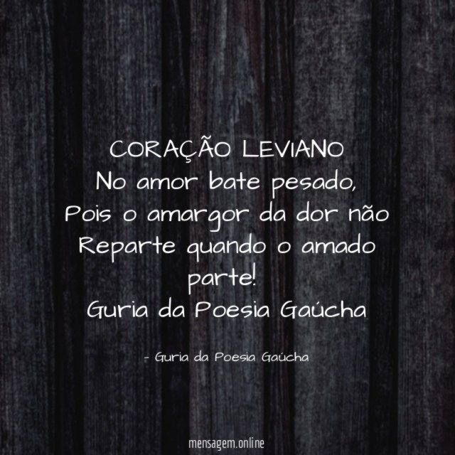 CORAÇÃO LEVIANO