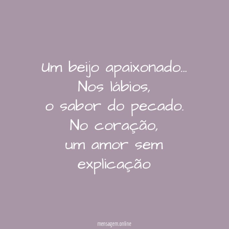 Um beijo apaixonado