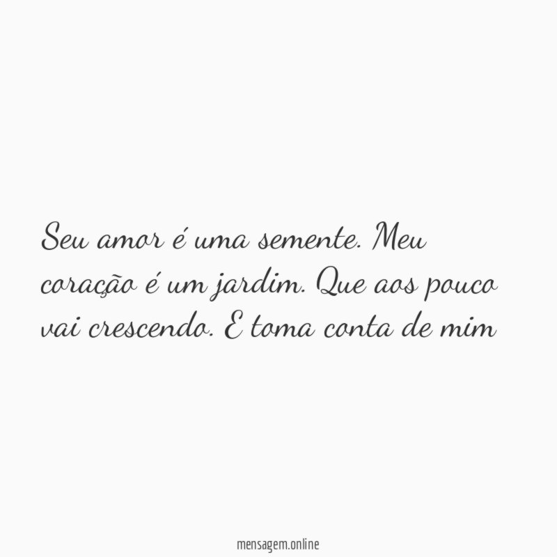 Seu amor é uma semente