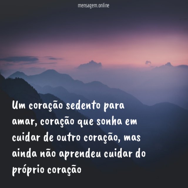 Um coração sedento para amar
