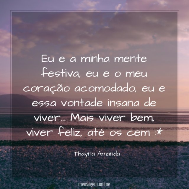 Eu e a minha mente festiva