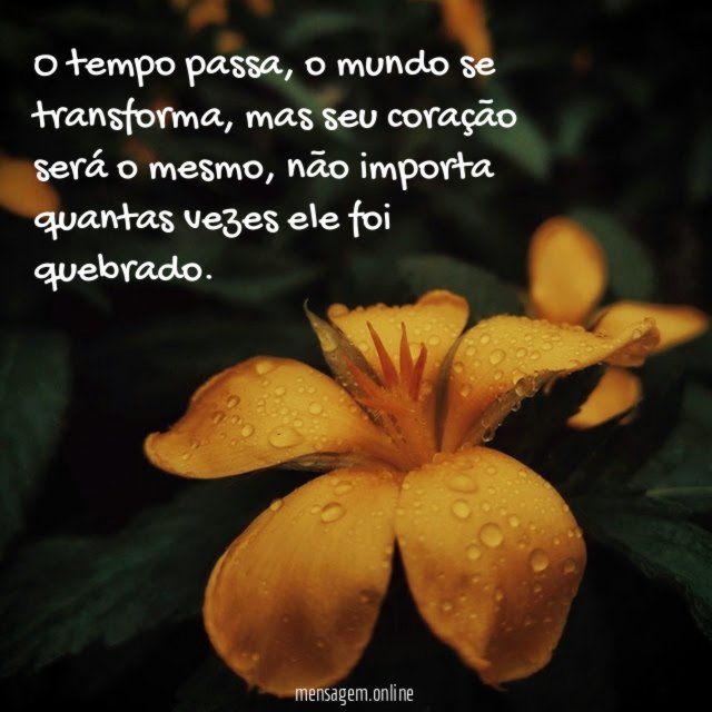 O tempo passa