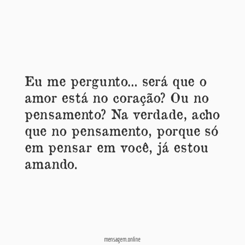 Eu me pergunto