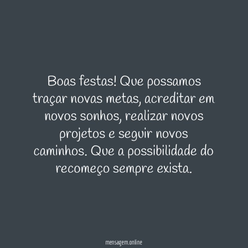 Boas festas