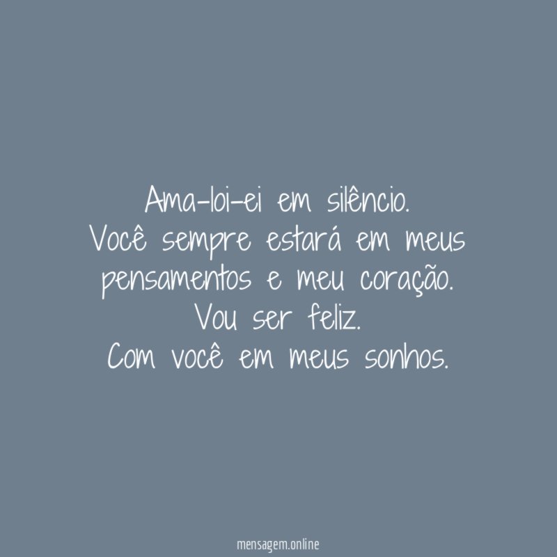 Ama-loi-ei em silêncio