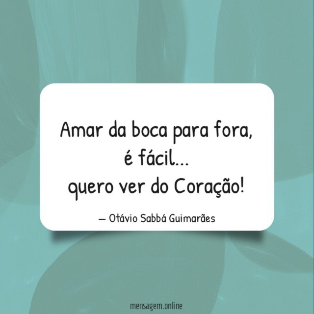 Amar da boca para fora