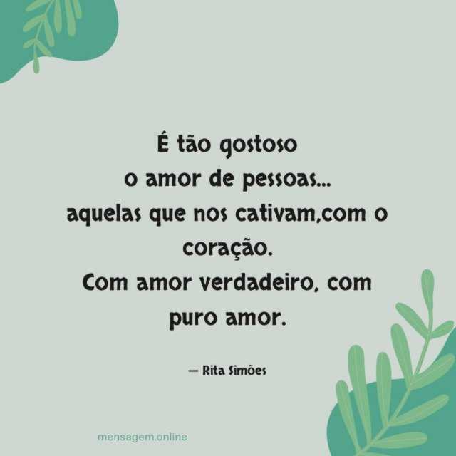 É tão gostoso o amor de pessoas