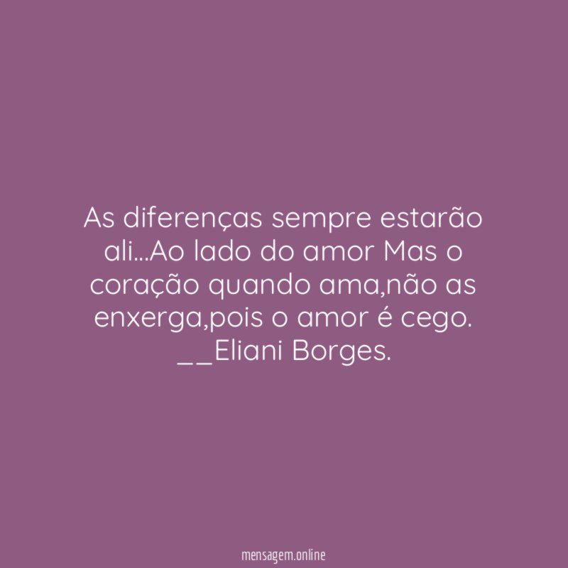 As diferenças sempre estarão ali