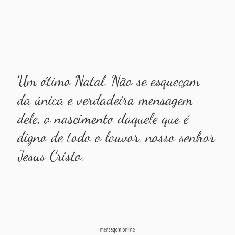 Um ótimo Natal