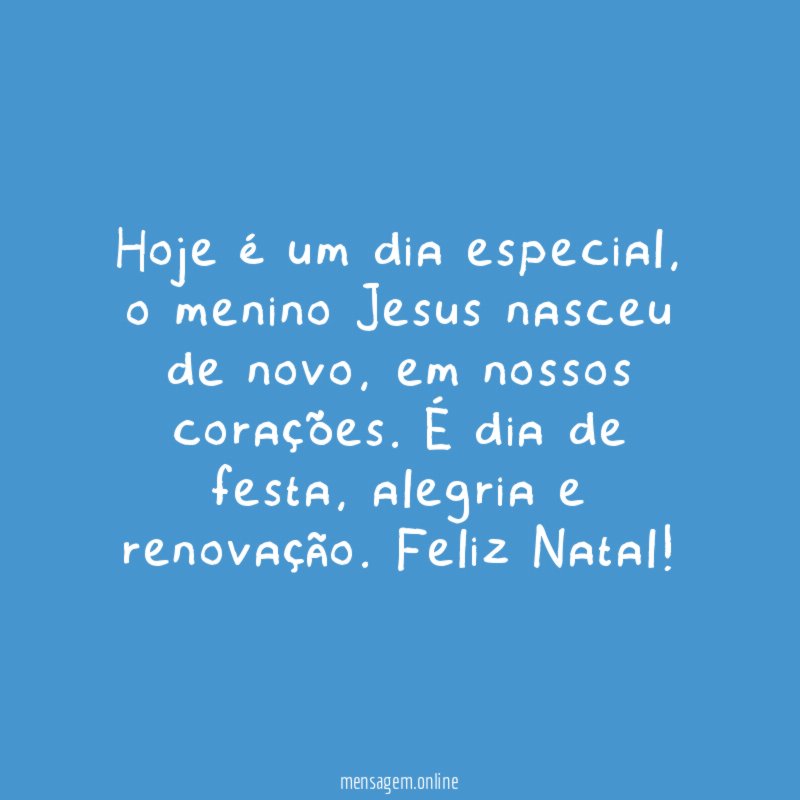 Hoje é um dia especial