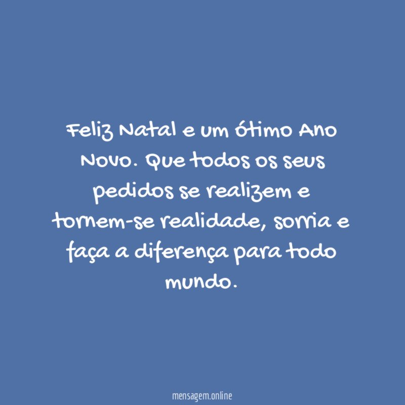 Feliz Natal e um ótimo Ano Novo