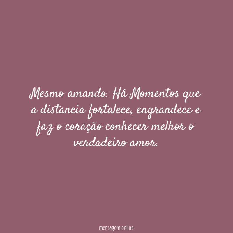 Mesmo amando