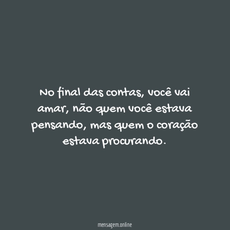 No final das contas