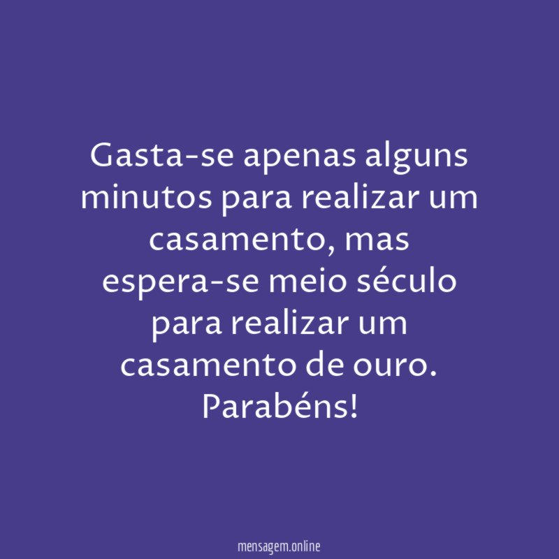 Gasta-se apenas alguns minutos para realizar um casamento