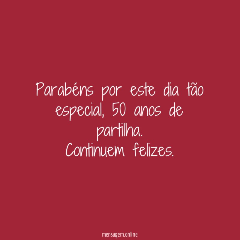 Parabéns por este dia tão especial