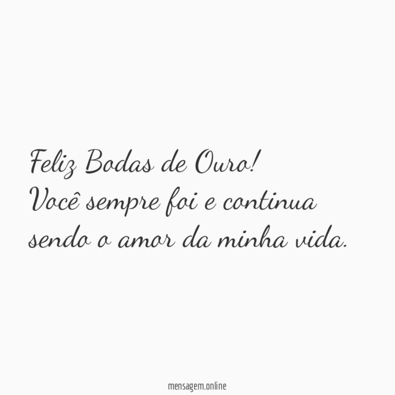 Feliz Bodas de Ouro
