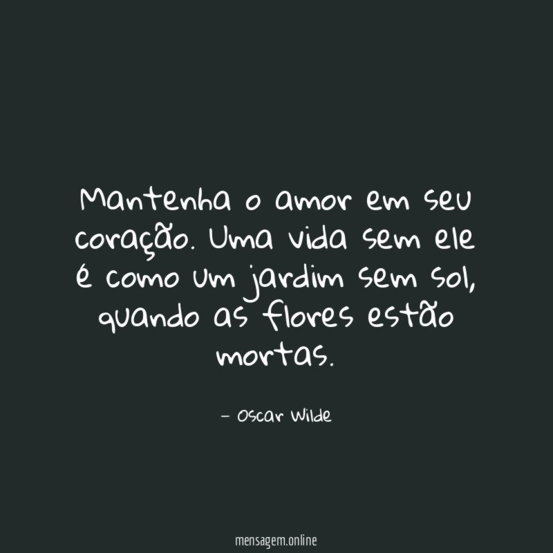 Mantenha o amor em seu coração