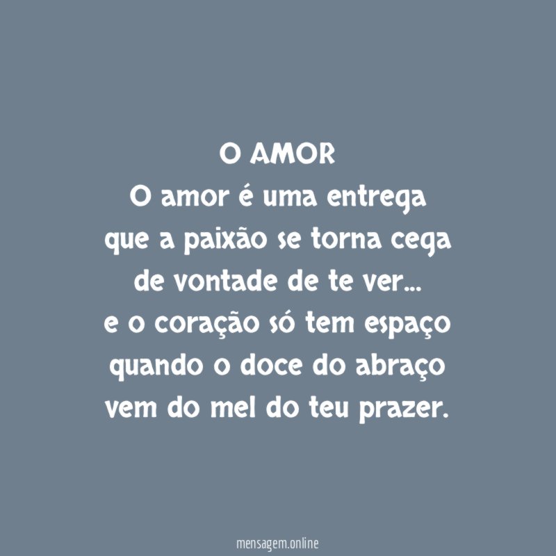 O AMOR